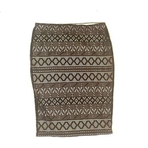 [Vince Camuto] Black Eyelet Knit Skirt - Size Small - Picture 1 of 4